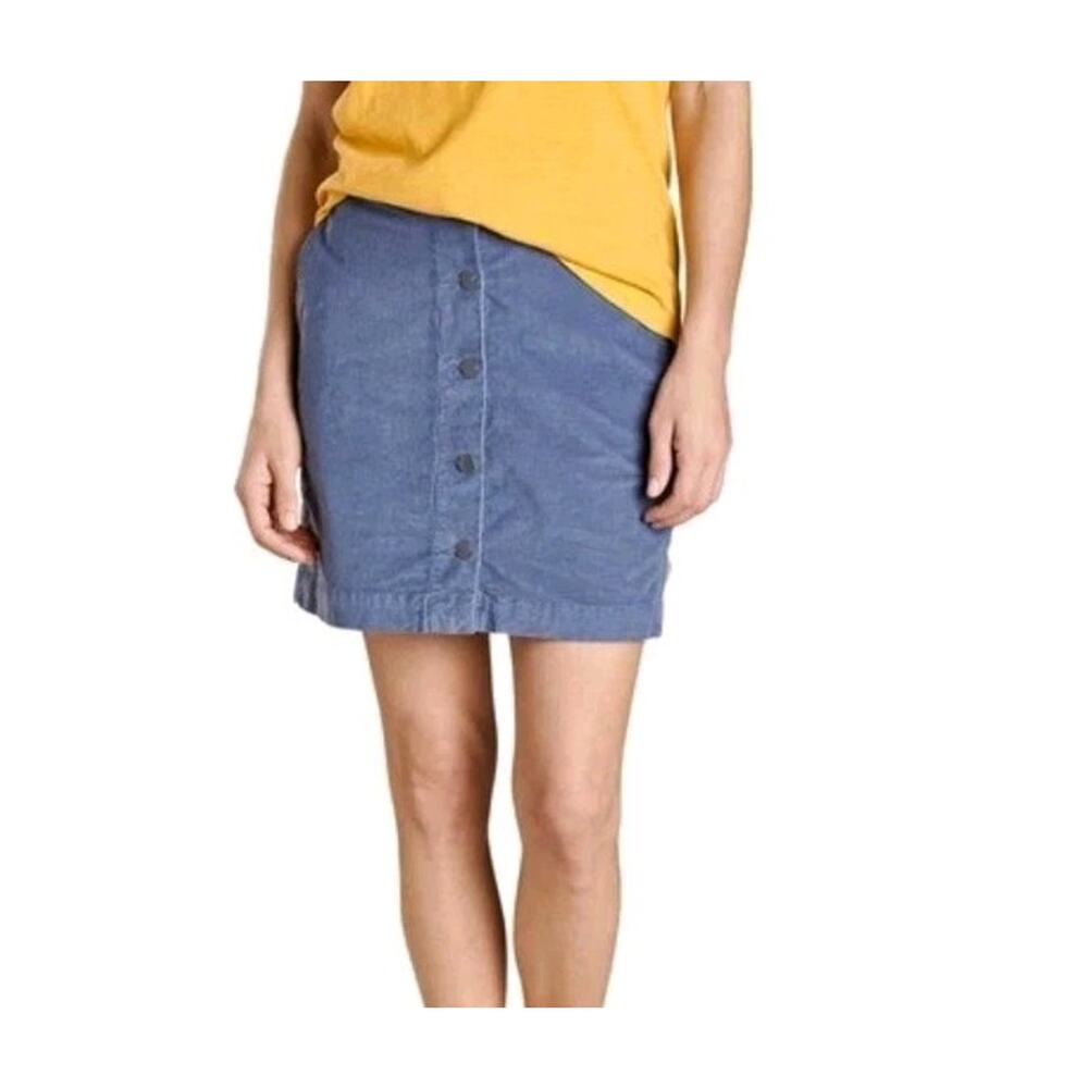 Toad & Co Women's Cruiser Cord Skirt Size 10 Flint Stone Organic Cotton Preppy